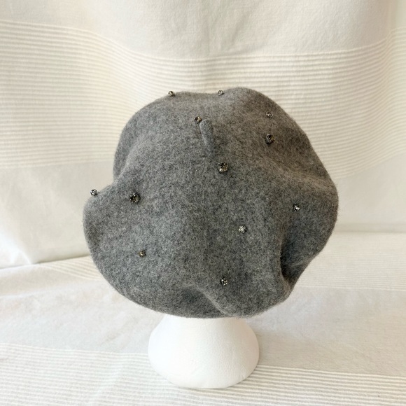 H&M Felted Wool Rhinestone Beret - Picture 6 of 14